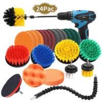OEM Juego De 24 Cepillos De Limpieza, Cepillos De Limpieza Para Taladro El&eacute;ctrico Para Ba&ntilde;era, Lechada, Azulejos De Ba&ntilde;o, Kit De Limpieza Con Fregadora El