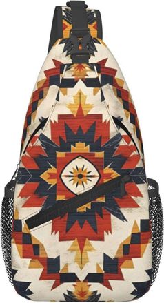 Generic Tribal-Floral Crossbody Bag Trendy Sling Bag Breathable Crossbody Bags For Women Cycling Shopping