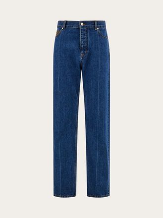 Ferragamo Men Five pocket jeans Blue