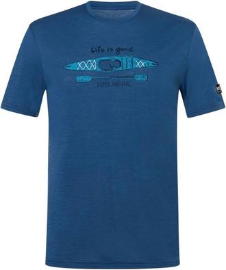 super.natural River Pleasure Tee Merinoshirt f&uuml;r Herren | blau