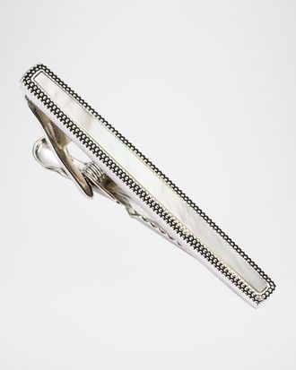 Link Up Men & apos;s Mother-Of-Pearl Dotted Frame Tie Bar