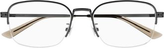 Montblanc MB0269OA003 Rectangle Semi-Rim Eyeglasses - Gray