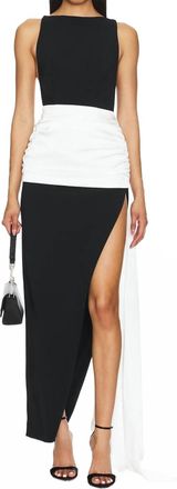 NBD Zafinah Gown In Black & White