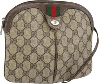Gucci Pre-owned Vintage Canvas Cross Body Bag - Dames - Vintage Schoudertas - Beige - ONE Size - Vintage
