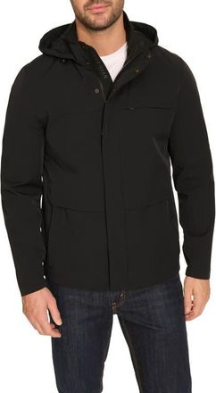 Cole Haan Hooded Windbreaker Jacket in Black at Nordstrom, Size Xx-Large