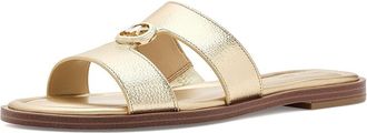 Michael Kors Erin Flat Sandals Womens Sandals Pale Gold : 9.5 M, Synthetic
