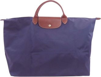 Longchamp Le Pliage Navy Nylon Tote Bag (Pre-Owned)