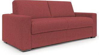 Divani.Store Divani.store - Nixon Sof&aacute; Convertible Con Colch&oacute;n H2o En Tela Impermeable 200 Cm (mat. 140x197) Rojo