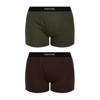 Tom Ford Ondergoed, Heren, Veelkleurig, XS, Katoen, Katoenen Boxer Briefs Tweekleurig Met Logo