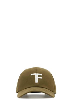 Tom Ford Army Green Cotton Baseball Cap