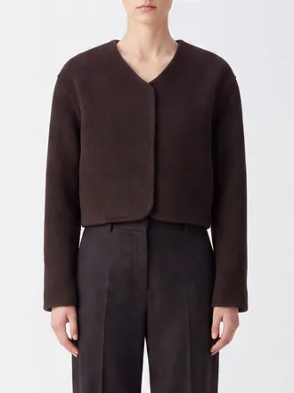 Calvin Klein Cappotto corto monopetto in lana con chiusura a scomparsa