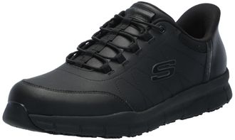 Skechers Mens Hands Free Slip Ins Nampa-Knotly Bungee Athletic Sr Food Service Shoe, Black, 9.5 UK