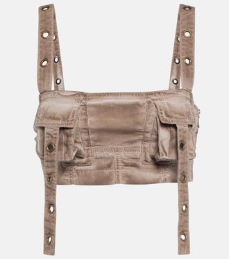 Blumarine Top cropped di jeans