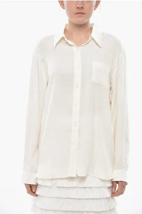 Givenchy Silk Shirt With Monogram Jacquard Motif size 42