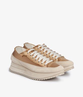 Pedro Garcia Beige satin sneaker | Orella | Essentials collection
