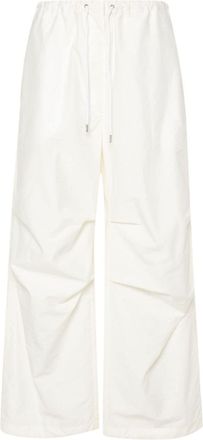 Acne Studios drawstring wide-leg trousers - women - Cotton/Cotton/Nylon - 36 - White