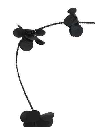 Maria Calderara beaded floral necklace - Nero