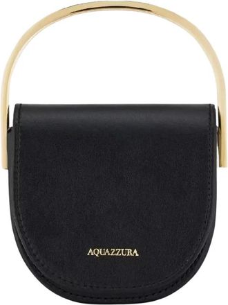 Aquazzura Purist Micro Handbag - Dames - Handtassen - Zwart - ONE Size - Leer - Tassen