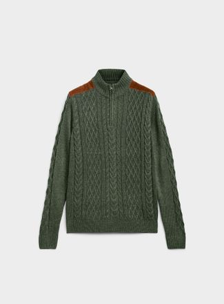 Le 31 Mens Corduroy shoulder sweater