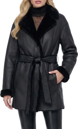 Gorski Merino Genuine Shearling Stroller, Belt in Black at Nordstrom, Size X-Large