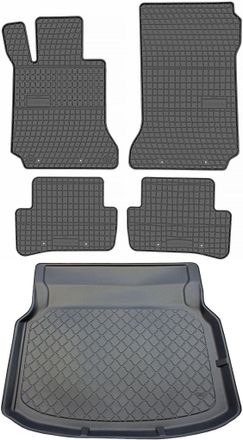 OEM Juego De Alfombrillas De Goma Para Coche Y Maletero Para Mercedes Clase C W204 Familiar (de Abril De 2007 A Febrero De 2014)