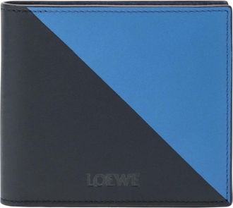 Loewe Flag Bifold Portemonnee - Heren - Portefeuilles - Blauw - ONE Size - Leer - Accessoires