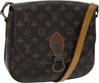 Louis Vuitton Tweedehands Canvas Louis Vuitton tassen - Dames - Vintage Schoudertas - Bruin - ONE Size - Leer - Vintage