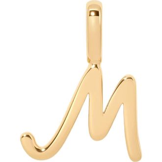 Made by Mary Script Initial Charm Gold Vermeil in Gold Vermeil Initial M at Nordstrom