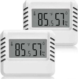 OEM Term&oacute;metro Higr&oacute;metro Digital, Paquete De 2 Mini Term&oacute;metros De Interior, Pantalla Lcd Grande, Port&aacute;til, Registro De Valores M&iacute;nimos Y M&aacute;ximos, Para E