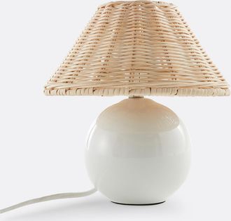 La Redoute Interieurs Tafellamp in keramiek en rotan, Alios