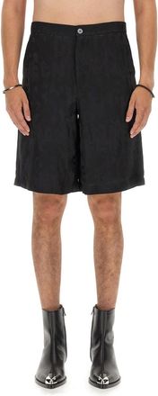 Alexander McQueen Viscose Bermuda Shorts - Black