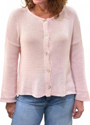 Wooden Ships Sonnet Cotton Cardigan In Caprice Pink
