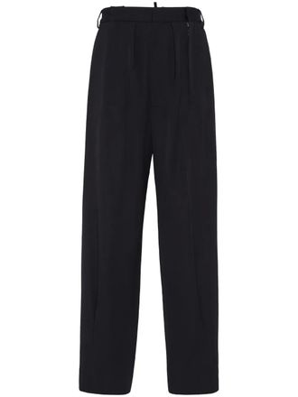 Dsquared2 virgin wool straight-leg trousers - men - Polyester/Virgin Wool - 50 - Black