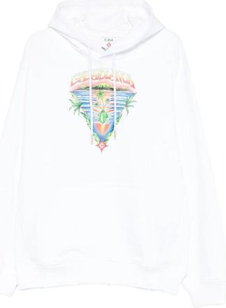 Casablanca Innocence Triangle Hoodie - Heren - Hoodies - Wit - M - Katoen - Hoodies & sweatvesten