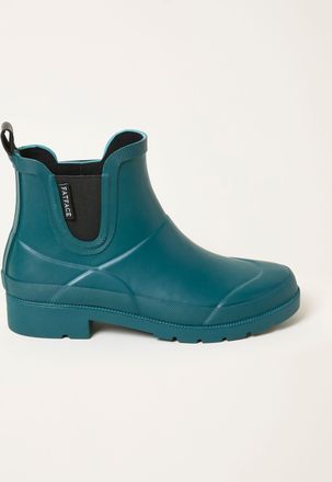 Fat Face FatFace Teal Blue Rubber Ankle Welly