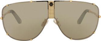 Philipp Plein 69mm Shield Sunglasses in Gold Gold Gold at Nordstrom Rack