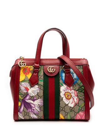 Gucci 2016-2025 GG Flora Ophidia satchel - Brown