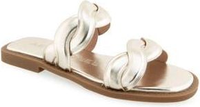Aerosoles Colette Slide Sandal in Gold Metallic Faux Leather at Nordstrom Rack, Size 5.5