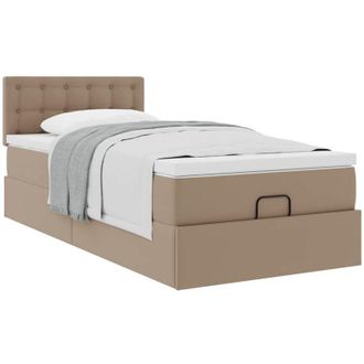 vidaXL Cama Otomana Colch&oacute;n Cappucino Cuero Sint&eacute;tico 100x200cm Vidaxl