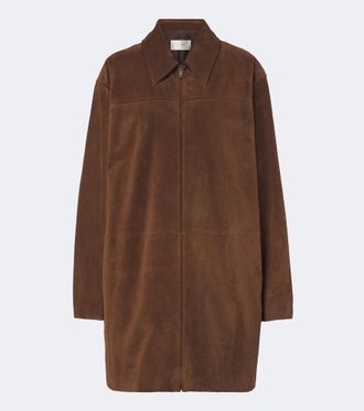 The Row Dakara suede coat