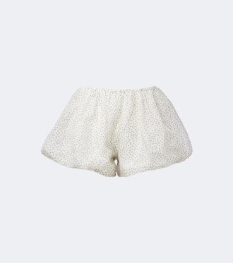 Sir. Polka-dot silk organza shorts