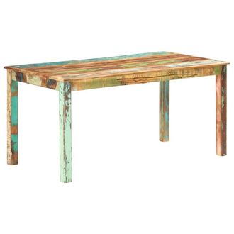 Berkfield Home Dining Table Solid Reclaimed Wood 160x80x76 cm | Size: 160 x 80 x 76 cm