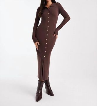 4th & Reckless Taye Maxi Dress In Chocolate