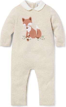 Janie and Jack Baby Fox One-Piece in Beige at Nordstrom, Size Newborn