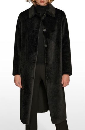 DKNY Faux Fur Coat in Black at Nordstrom, Size Medium