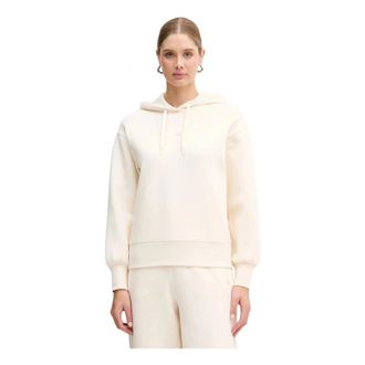 A|X Armani Exchange Full-zip Hoodie van Gebonden Stretchkatoen - Dames - Hoodies - Beige - M - Katoen - Hoodies & sweatvesten