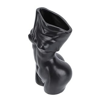 BESTONZON Keramik Skulptur Vasen Frauenkörper Figur Büste Blumentopf Nordische Abstrakt Vase Körperblumenvase für Wohnzimmer Schlafzimmer Büro Tisch Wohnkultur 