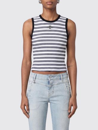 Amiri Canotta slim fit in cotone a righe con logo