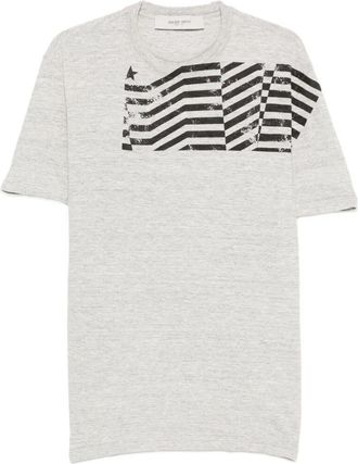 Golden Goose Journey Regular T-Shirt With Flag Print