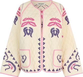 Lollys Laundry Dames, Jassen, Beige, Maat: 2XL Viscose